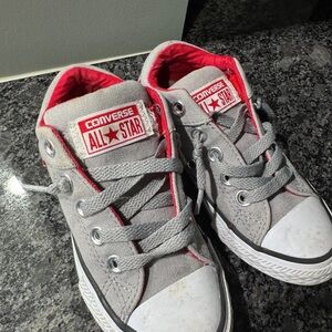 Converse‎ Kids' Gray and Red Sneakers Size 11